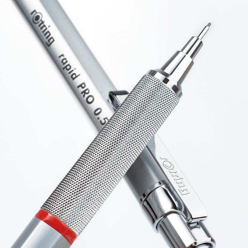 Rotring قلم رصاص ميكانيكي روتراينغ رابد برو، 0.5 مم، فضي - Image 2